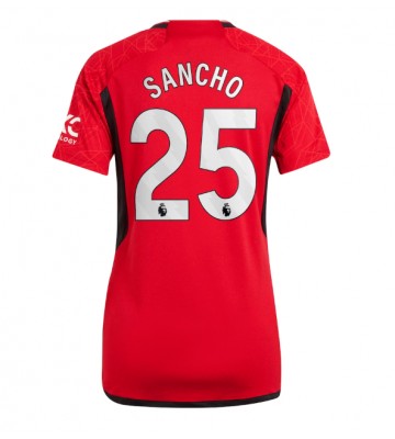 Manchester United Jadon Sancho #25 Hjemmebanetrøje Dame 2023-24 Kort ærmer
